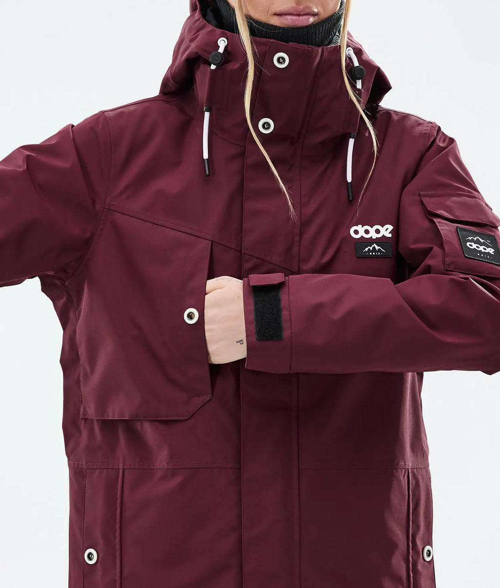 Adept Alpine W Snowboard Jacket Women Burgundy