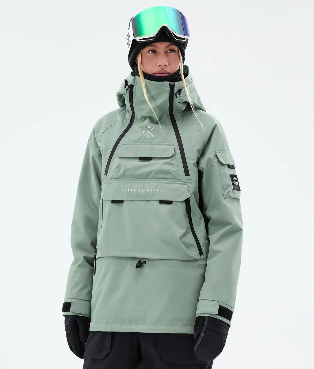 AK W Snowboard Jacket Women Faded Green
