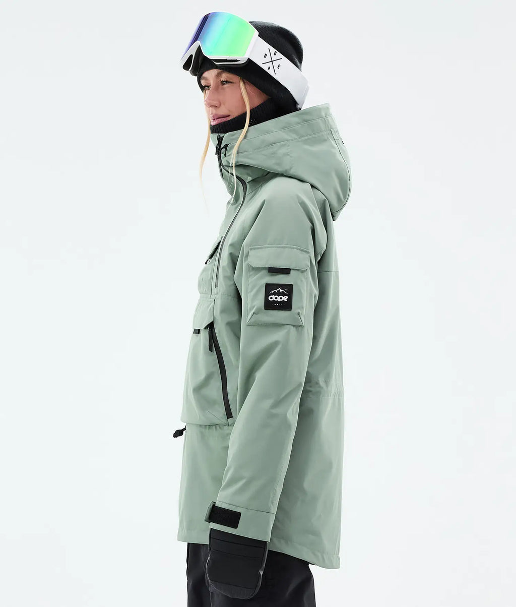 AK W Snowboard Jacket Women Faded Green