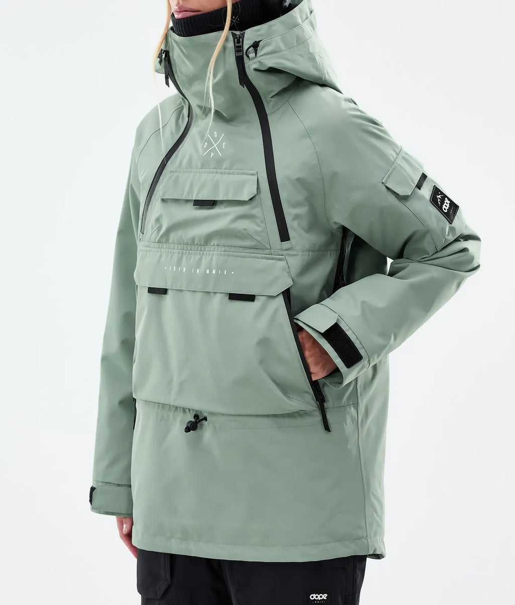 AK W Snowboard Jacket Women Faded Green