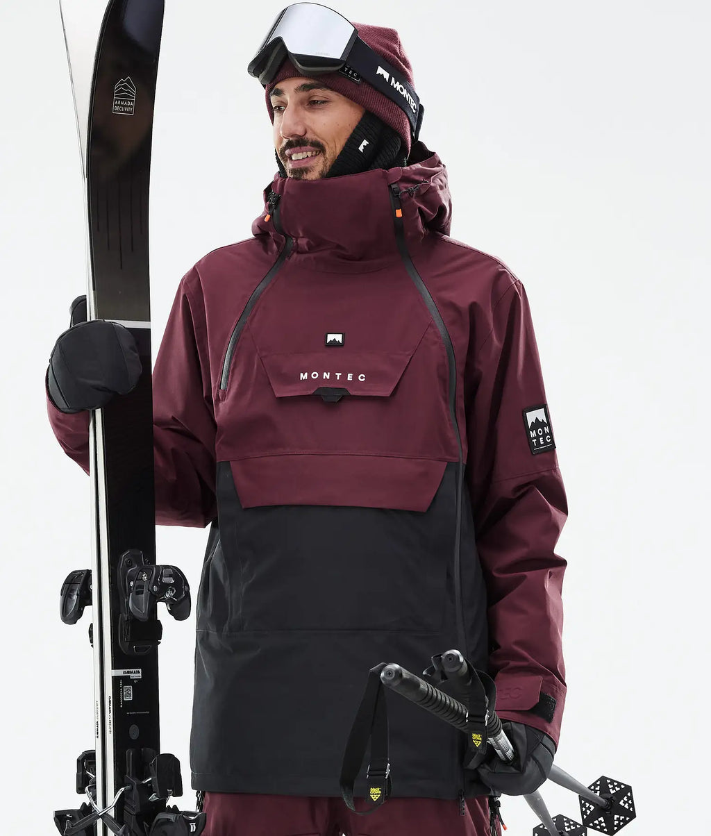 Fury Ski Jacket Men Burgundy/Black