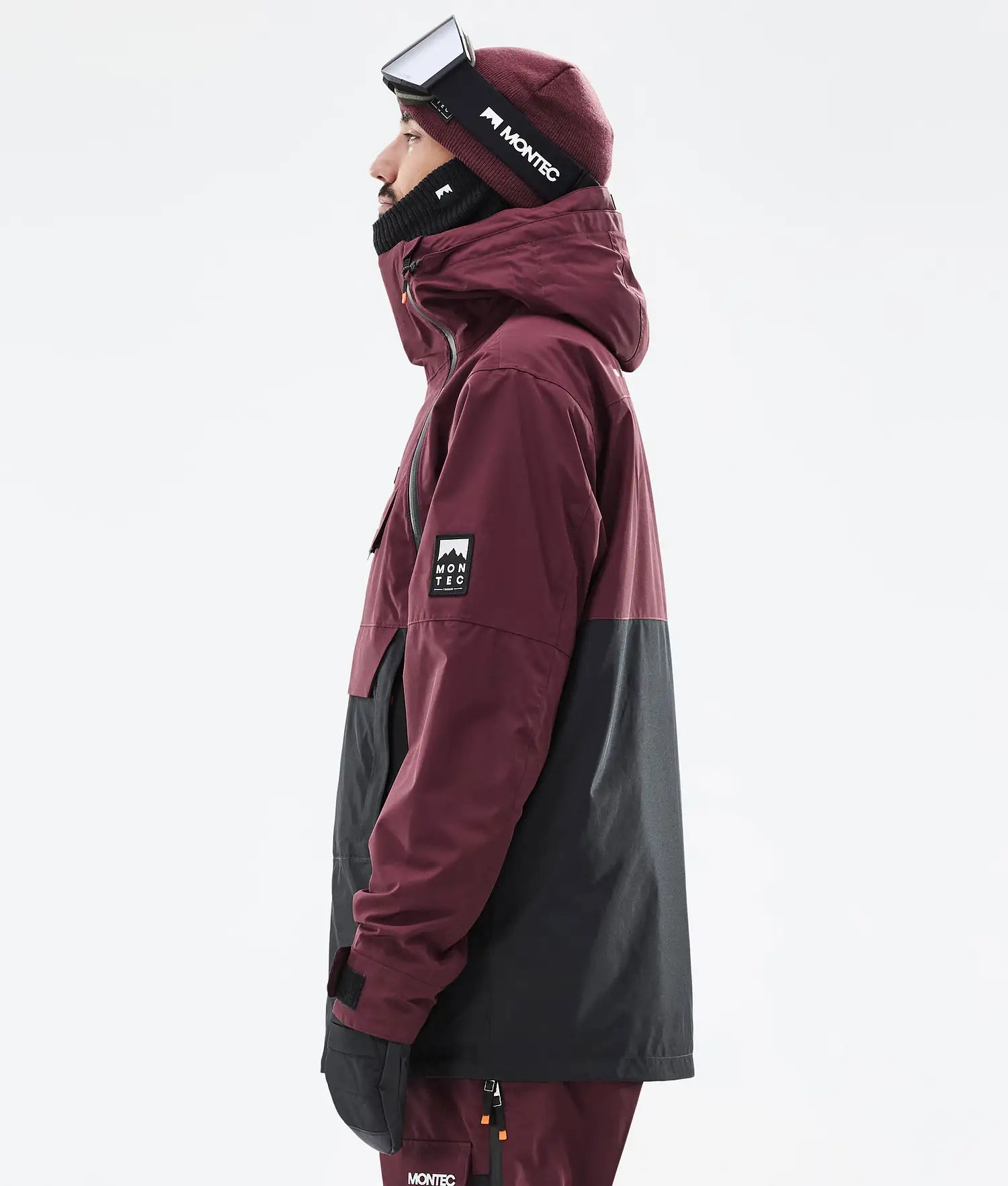 Fury Ski Jacket Men Burgundy/Black