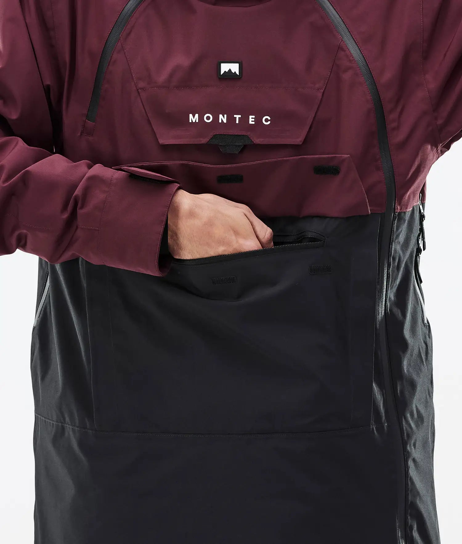 Fury Ski Jacket Men Burgundy/Black