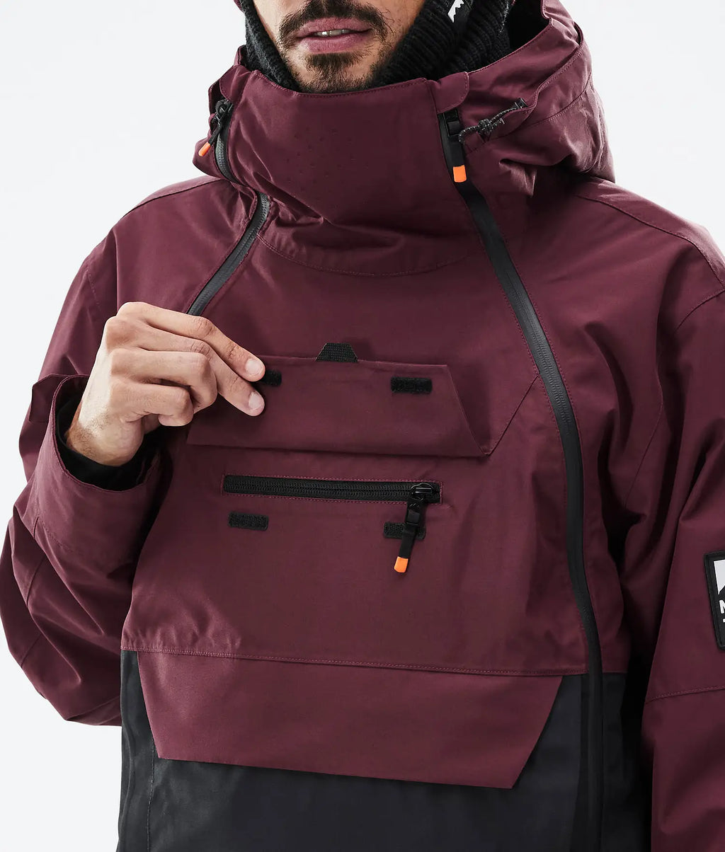 Fury Ski Jacket Men Burgundy/Black
