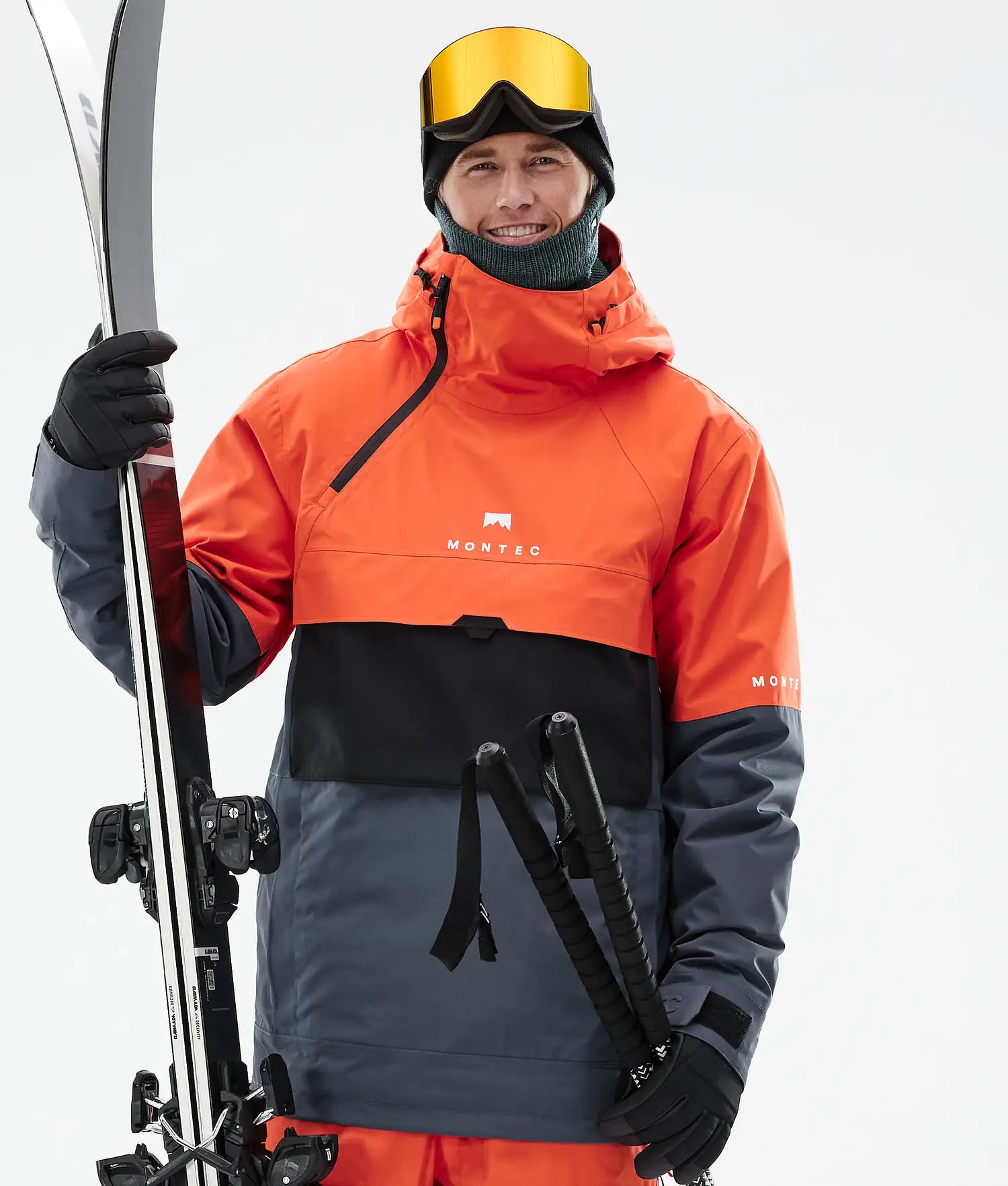 Drift Ski Jacket Men Orange/Black/Metal Blue