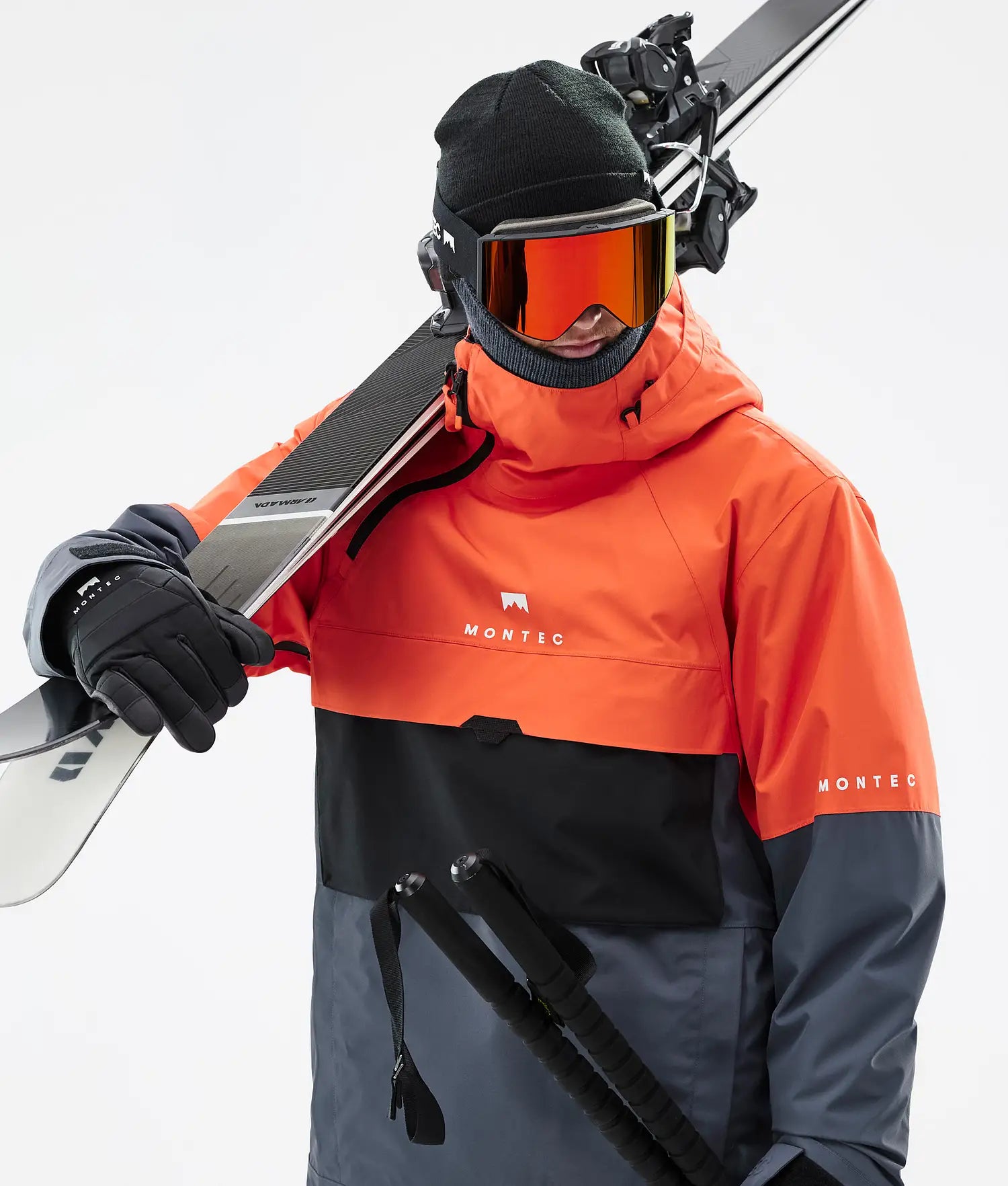 Drift Ski Jacket Men Orange/Black/Metal Blue
