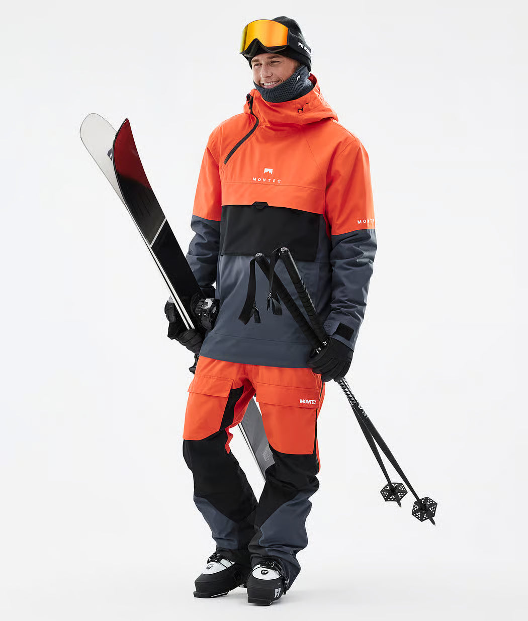Drift Ski Jacket Men Orange/Black/Metal Blue