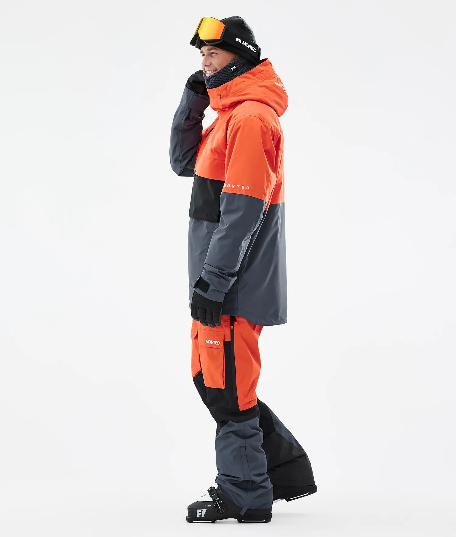 Drift Ski Jacket Men Orange/Black/Metal Blue
