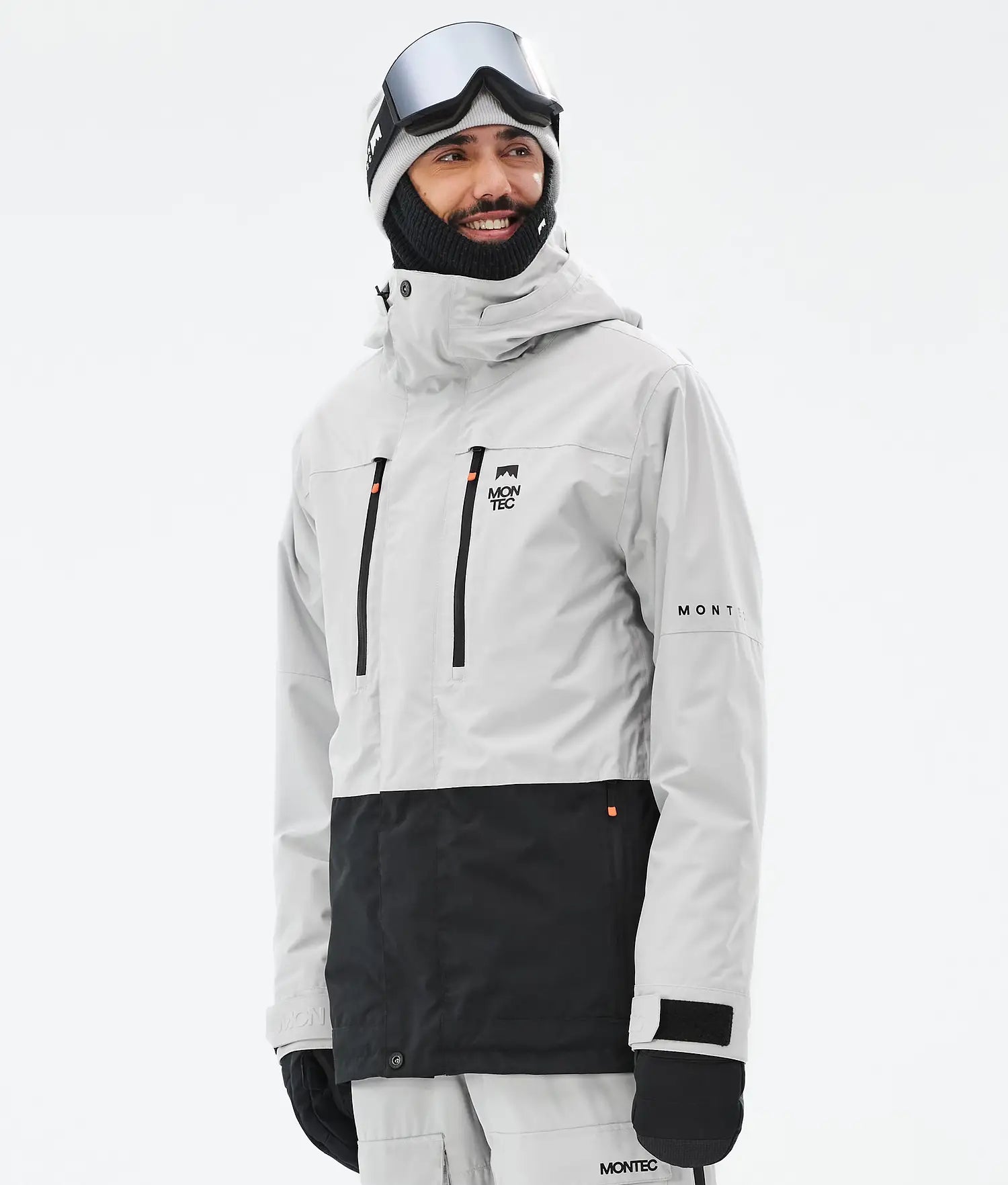 Hawk Ski Jacket Men Light Grey/Black