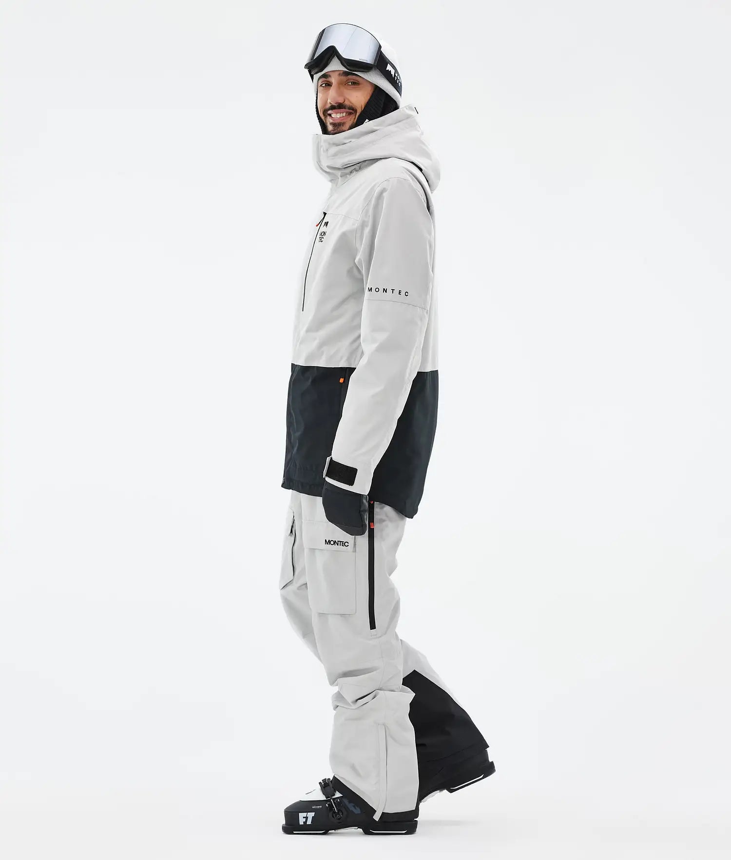 Hawk Ski Jacket Men Light Grey/Black