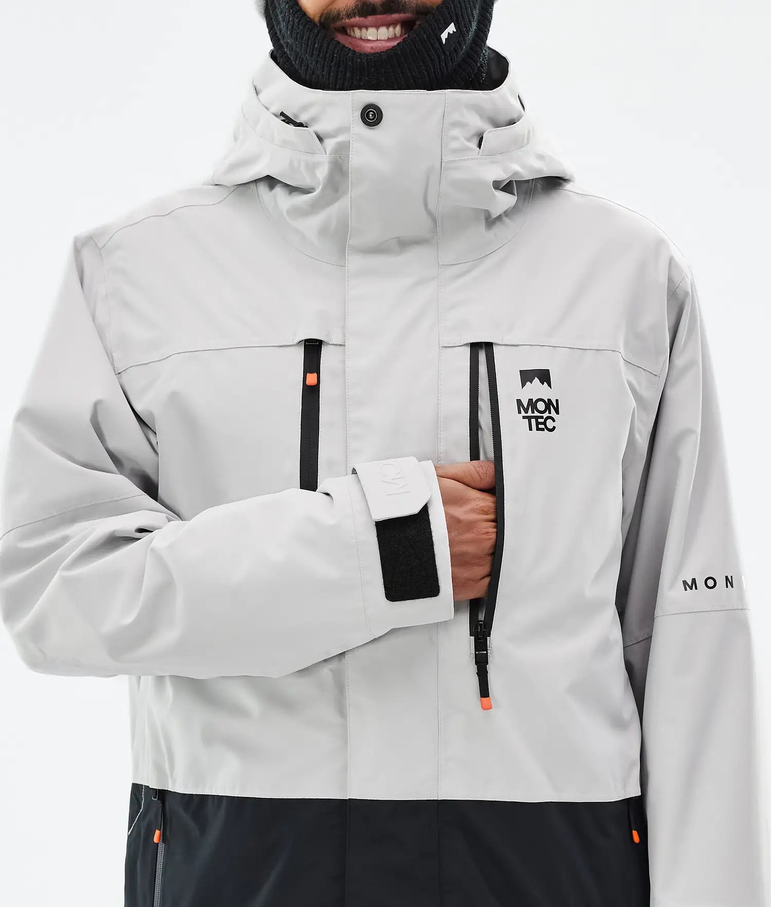 Hawk Ski Jacket Men Light Grey/Black