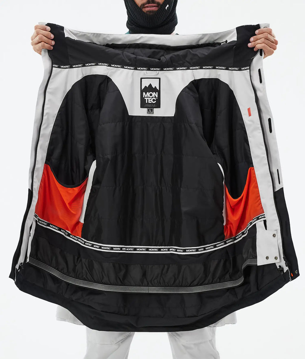 Hawk Ski Jacket Men Light Grey/Black