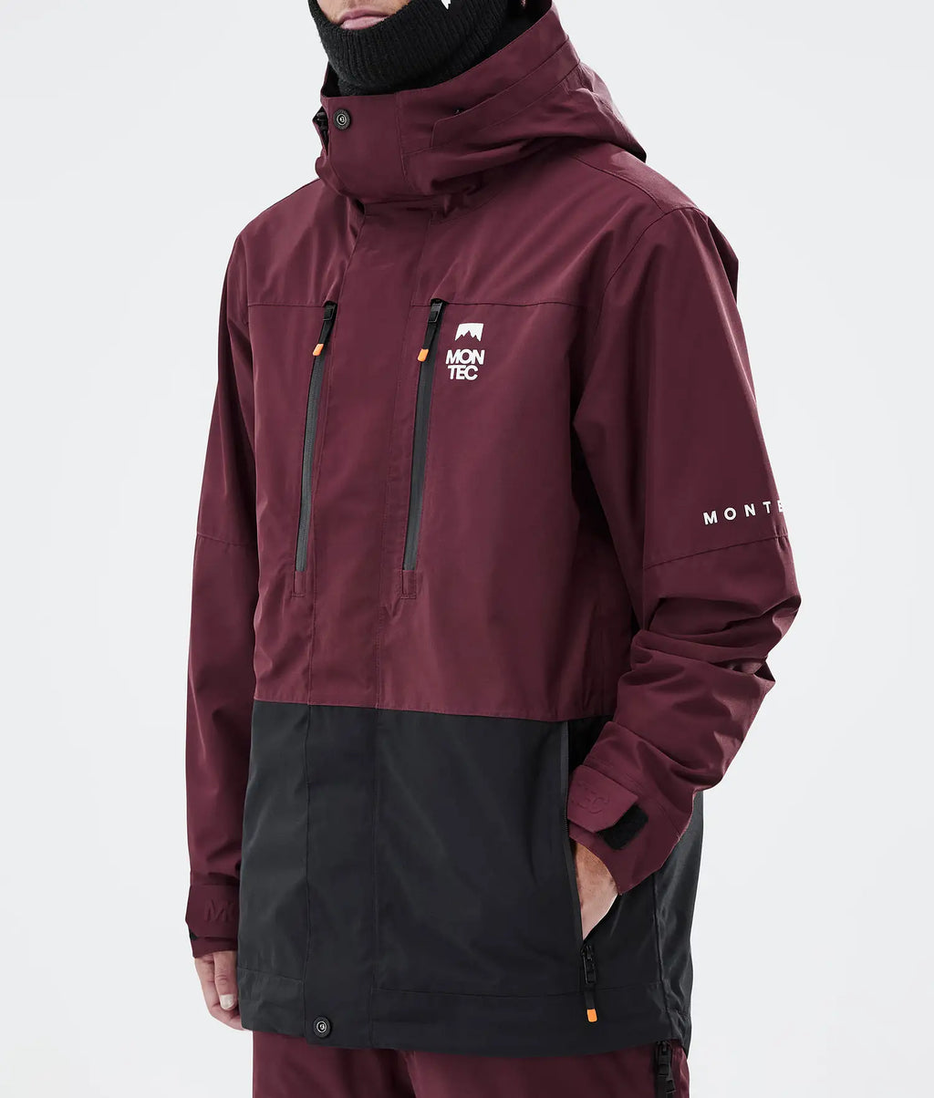 Hawk Ski Jacket Men Burgundy/Black