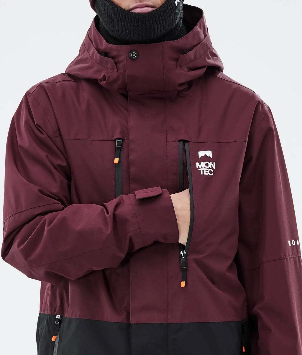Hawk Ski Jacket Men Burgundy/Black