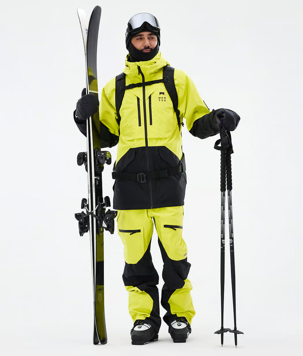 Bow Ski Jacket Men Bright Yellow/Black
