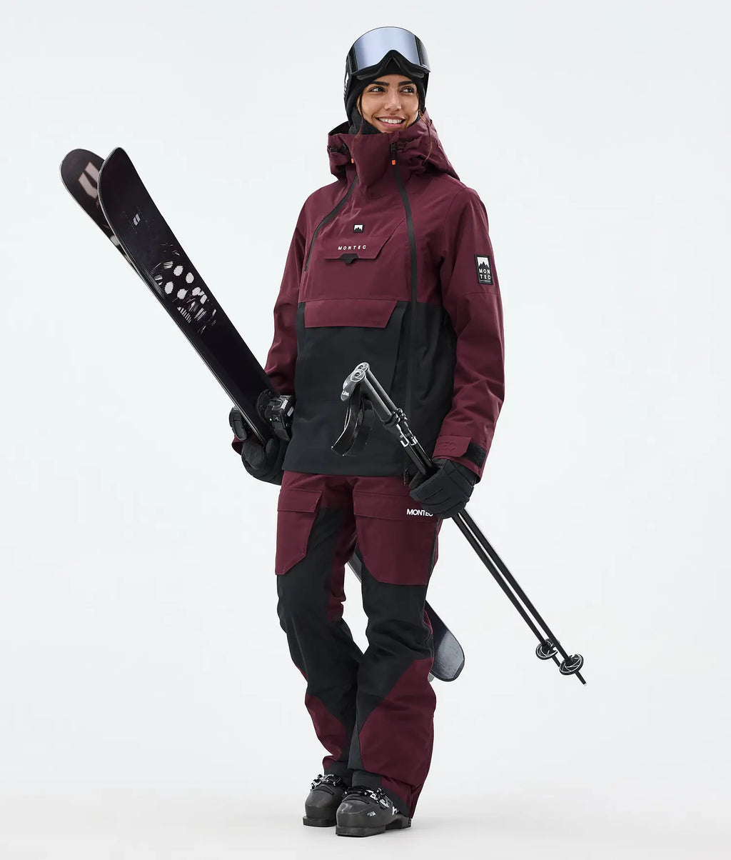 Hawk W Ski Pants Women Burgundy/Black