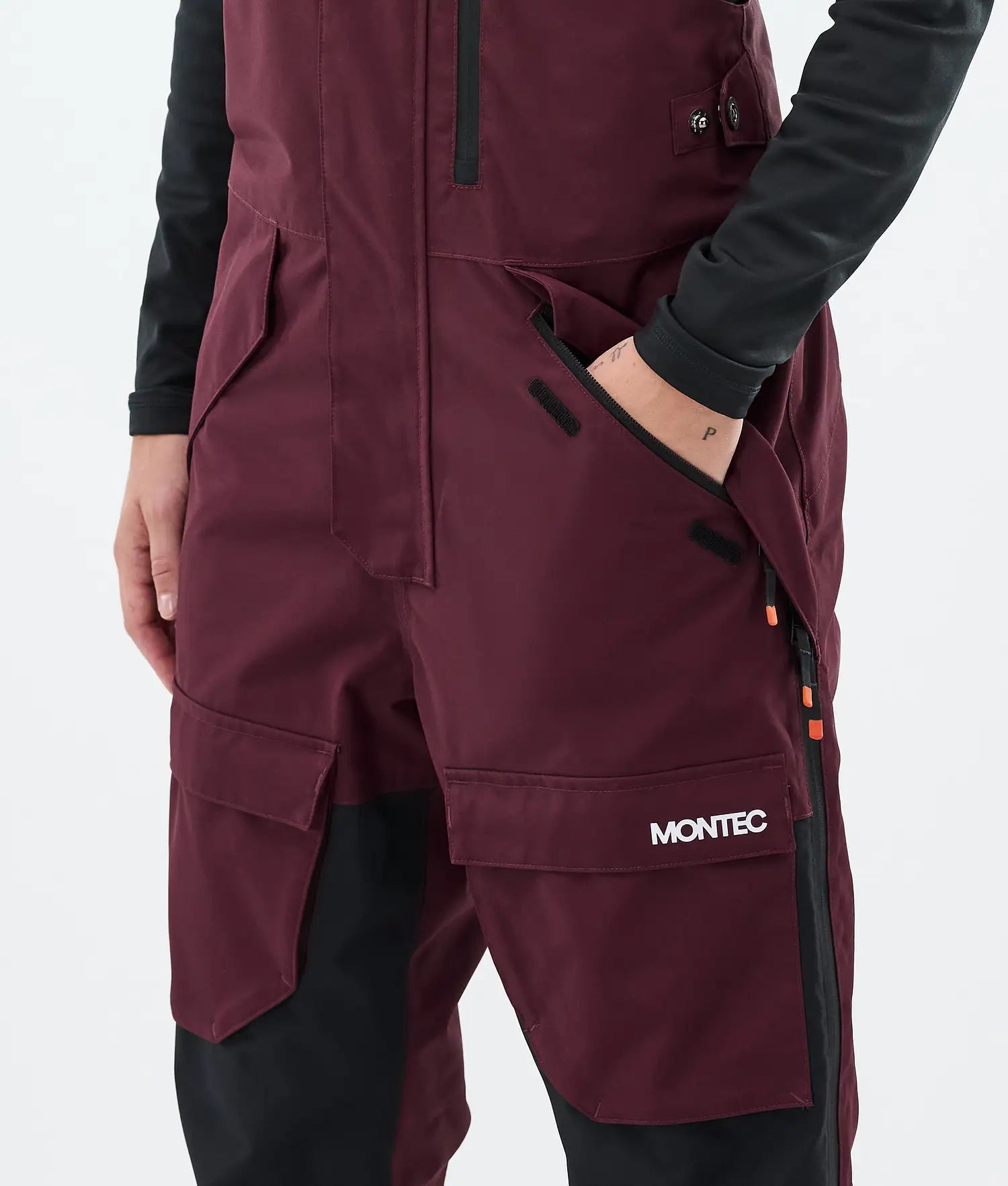 Hawk W Ski Pants Women Burgundy/Black
