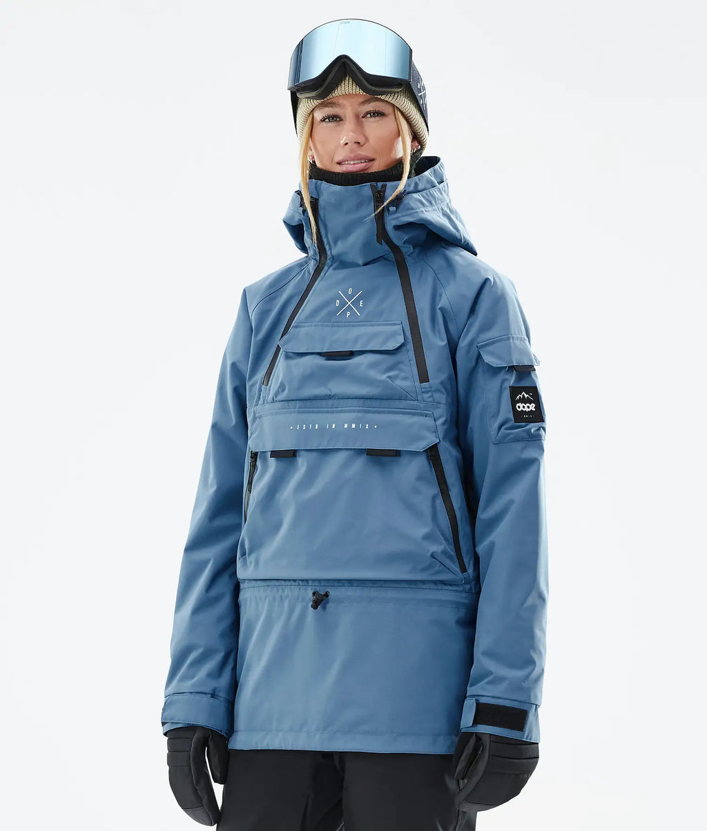 AK W Snowboard Jacket Women Blue Steel