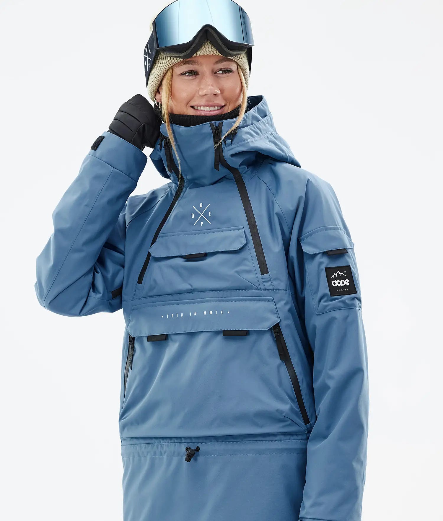 AK W Snowboard Jacket Women Blue Steel