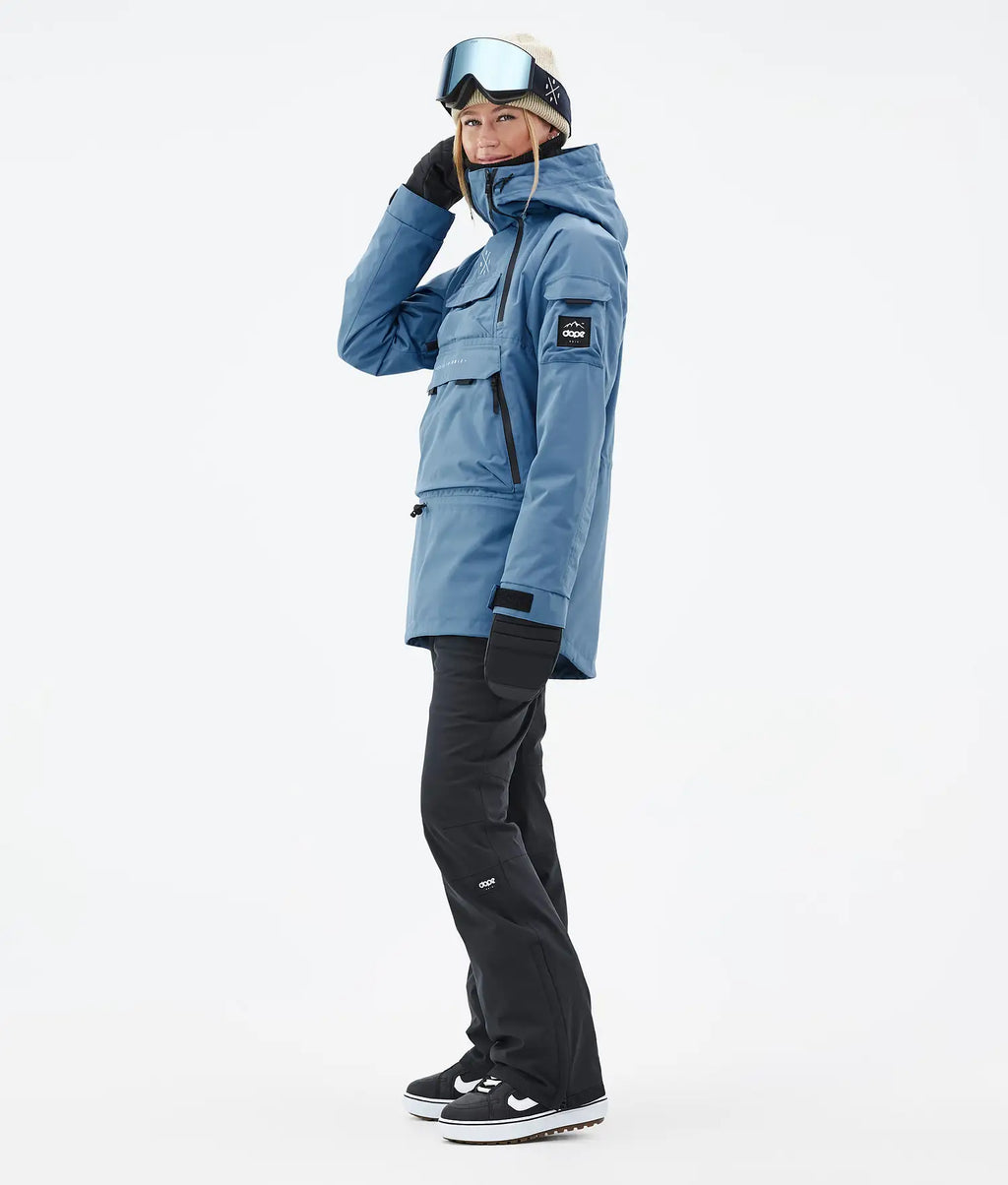 AK W Snowboard Jacket Women Blue Steel