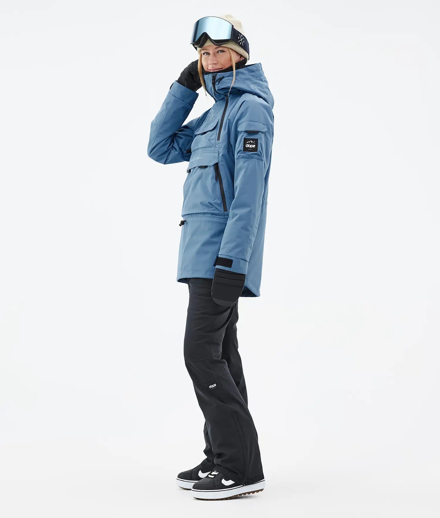 AK W Snowboard Jacket Women Blue Steel