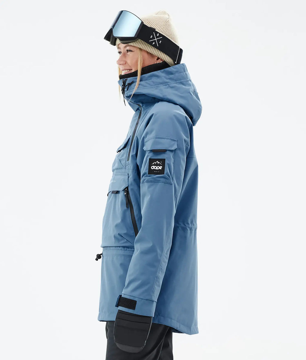 AK W Snowboard Jacket Women Blue Steel
