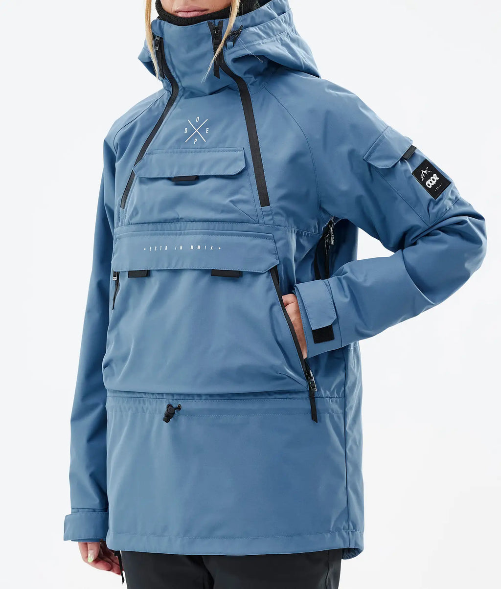 AK W Snowboard Jacket Women Blue Steel