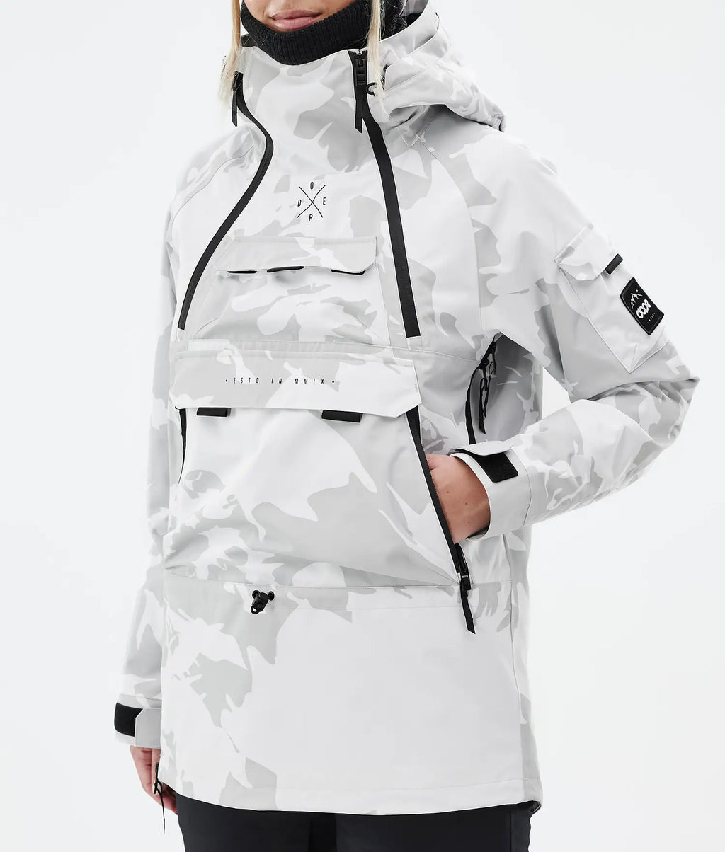 AK W Snowboard Jacket Women Grey Camo