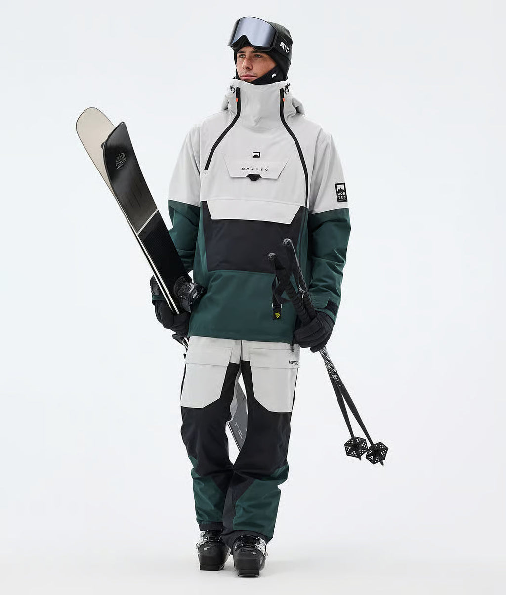 Fury Ski Jacket Men Light Grey/Black/Dark Atlantic