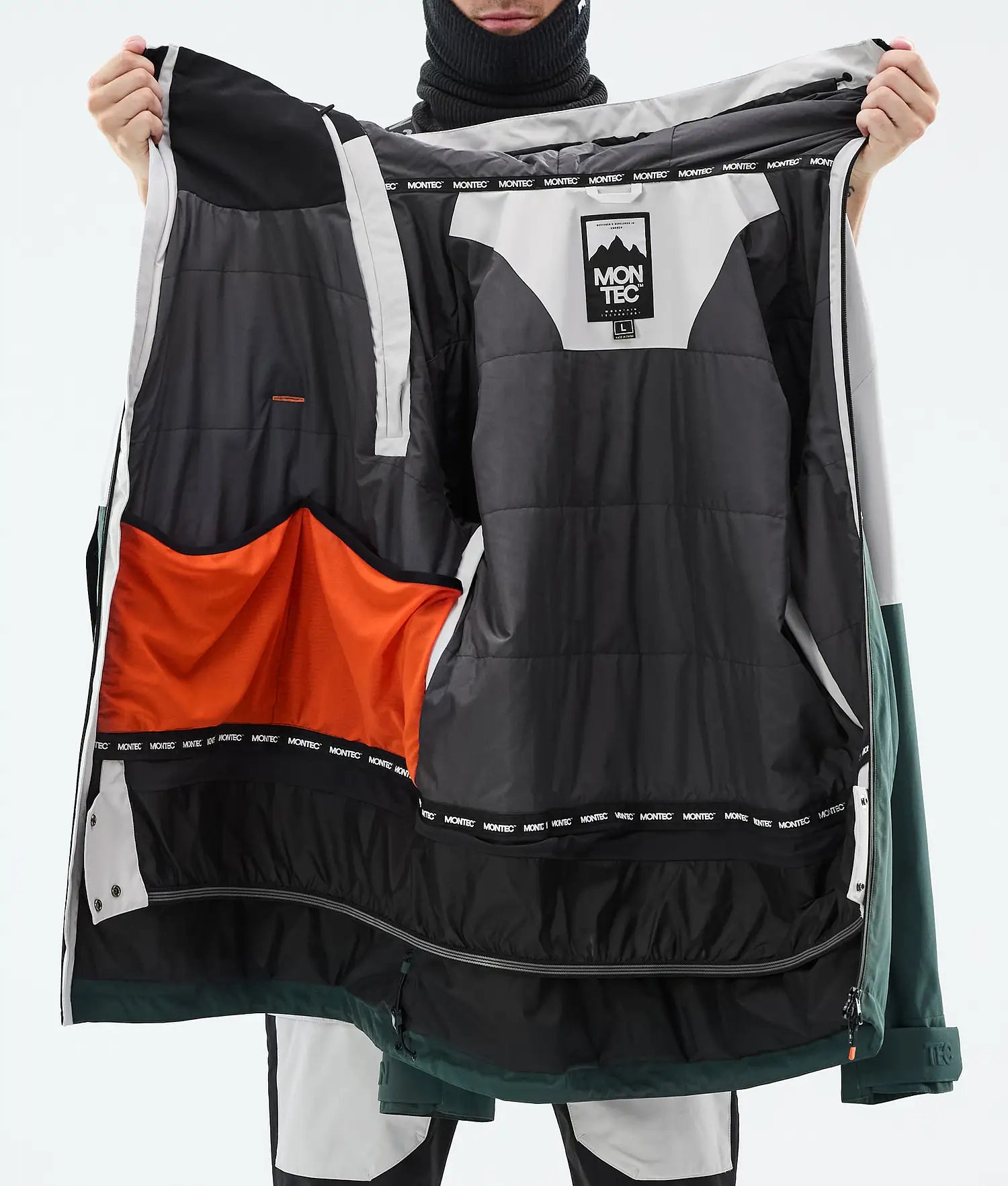 Fury Ski Jacket Men Light Grey/Black/Dark Atlantic