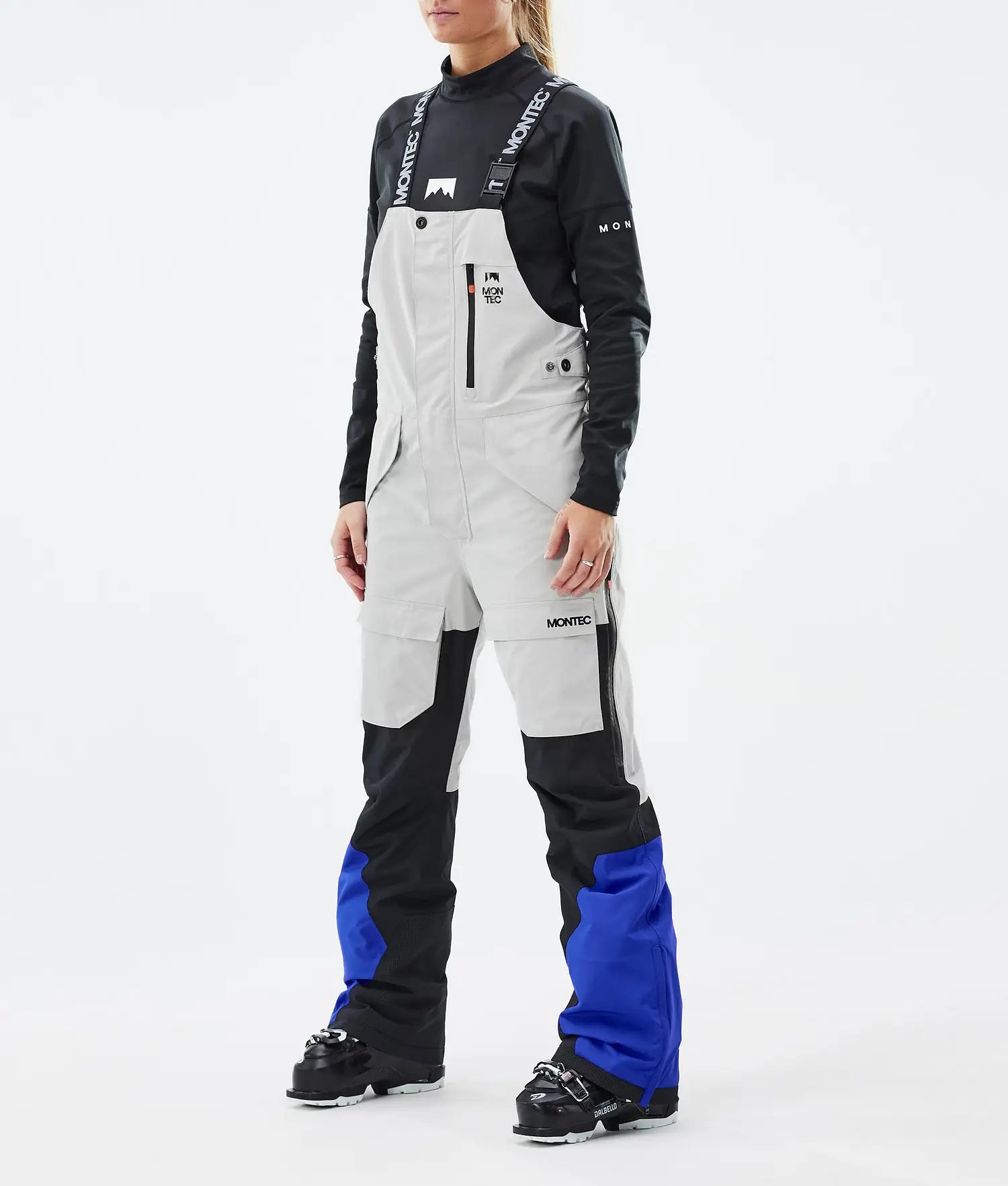 Hawk W Ski Pants Women Light Grey/Black/Cobalt Blue