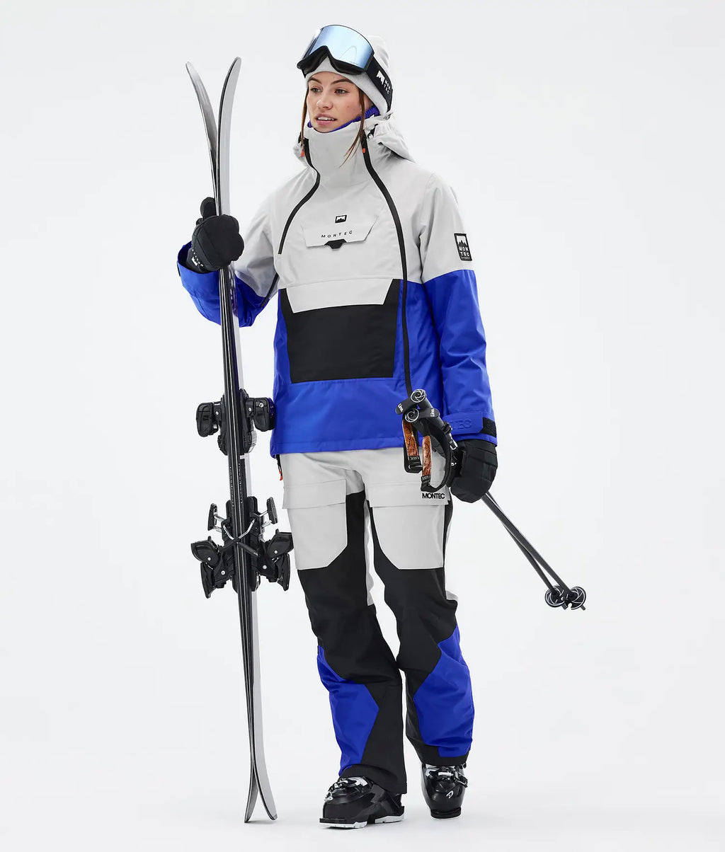 Hawk W Ski Pants Women Light Grey/Black/Cobalt Blue