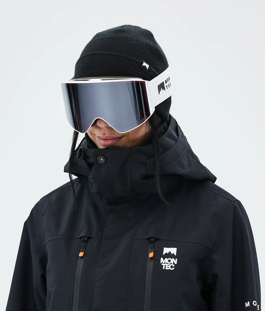 Scope Ski Goggles White W/White Black Mirror