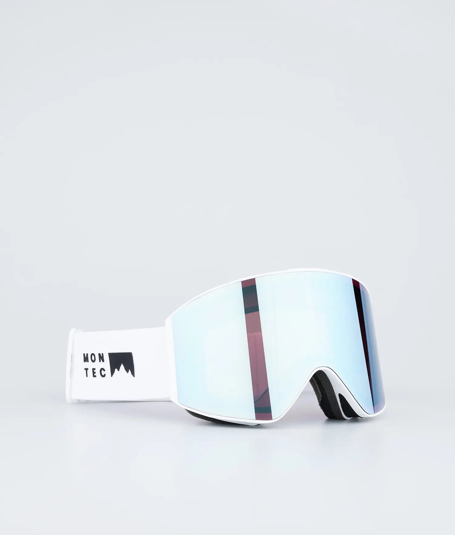 Scope Ski Goggles White W/White Moon Blue Mirror