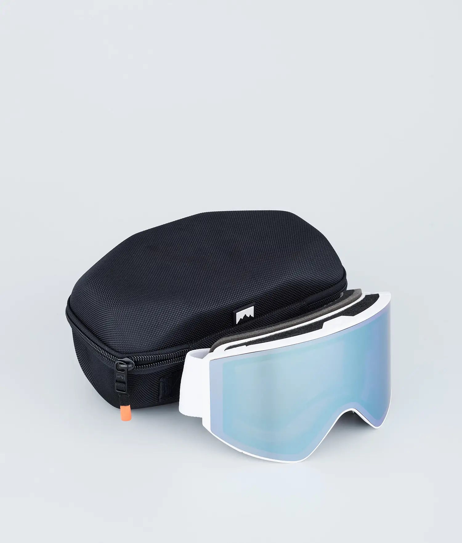 Scope Ski Goggles White W/White Moon Blue Mirror
