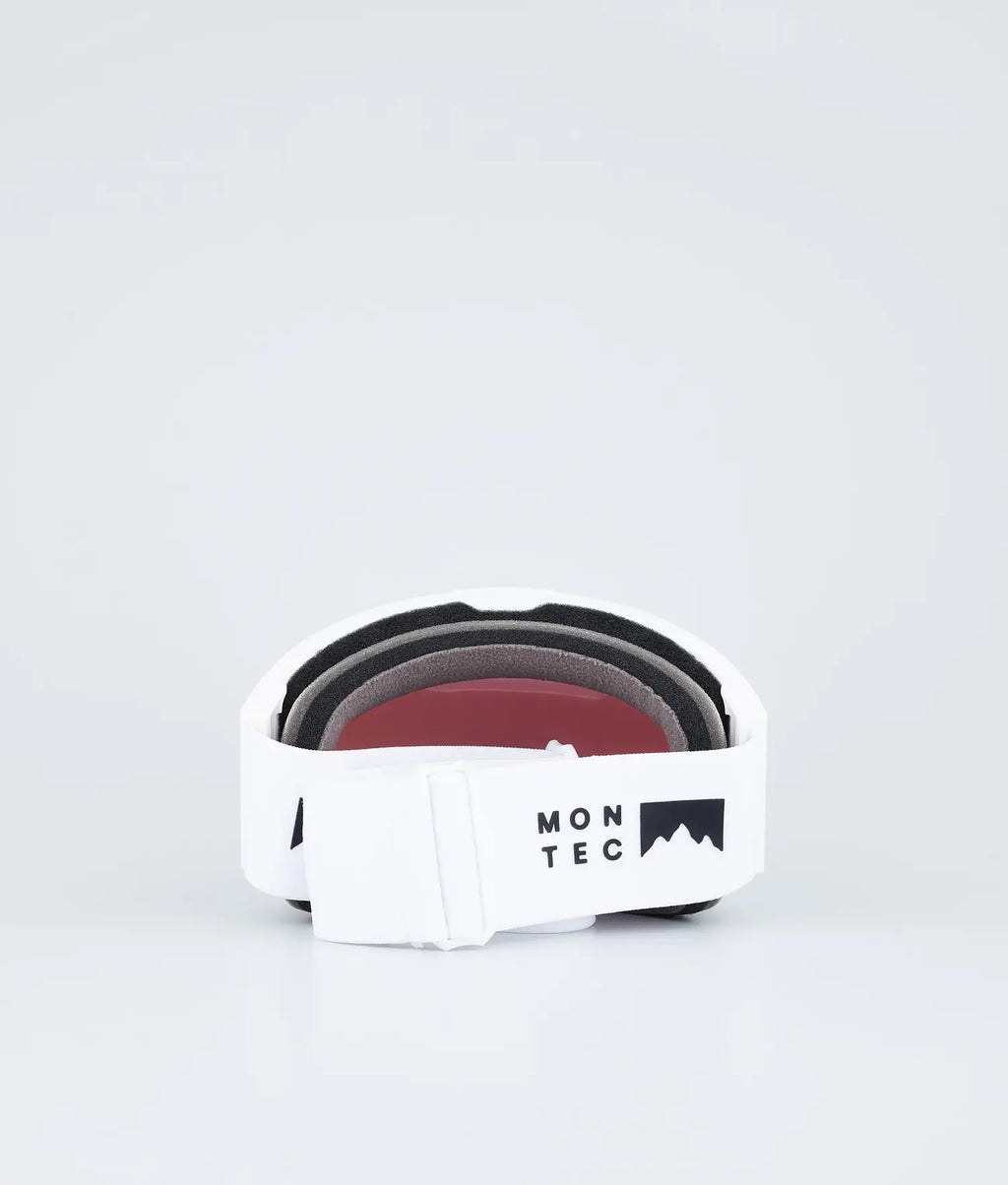 Scope Ski Goggles White W/White Moon Blue Mirror