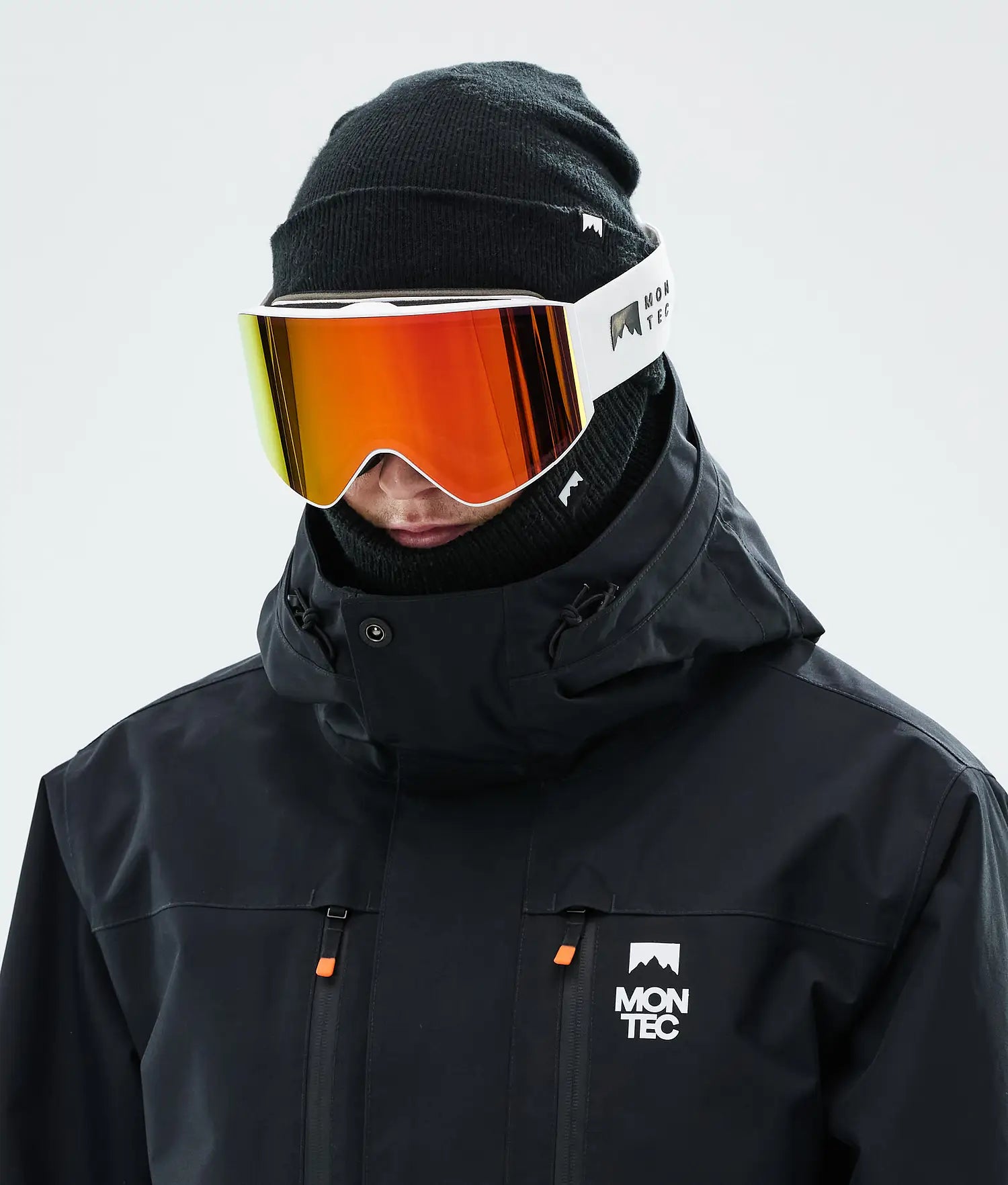 Scope Ski Goggles White W/White Ruby Red Mirror