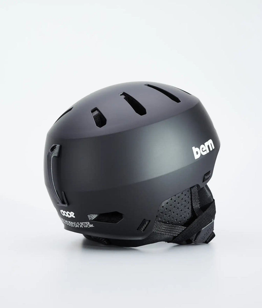 Macon 2.0 Ski Helmet Classic Matte Black w/ Black