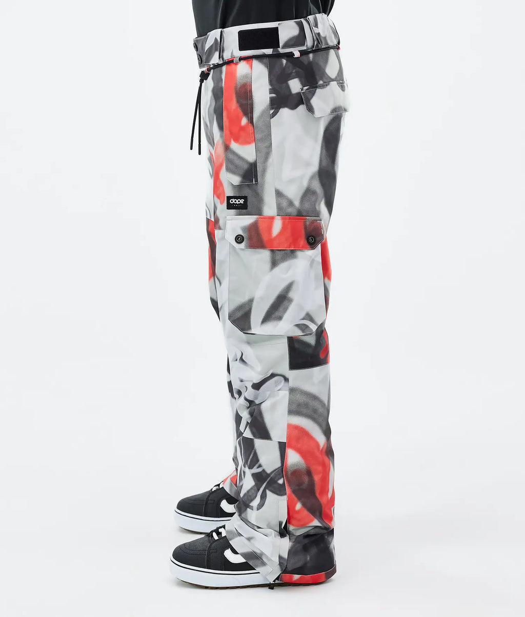 Iconyx Snowboard Pants Men Spray Black Red