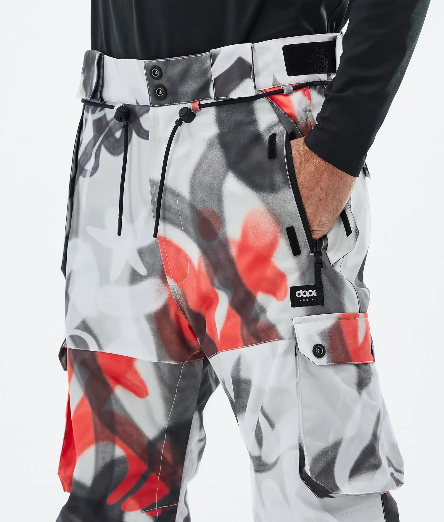 Iconyx Snowboard Pants Men Spray Black Red