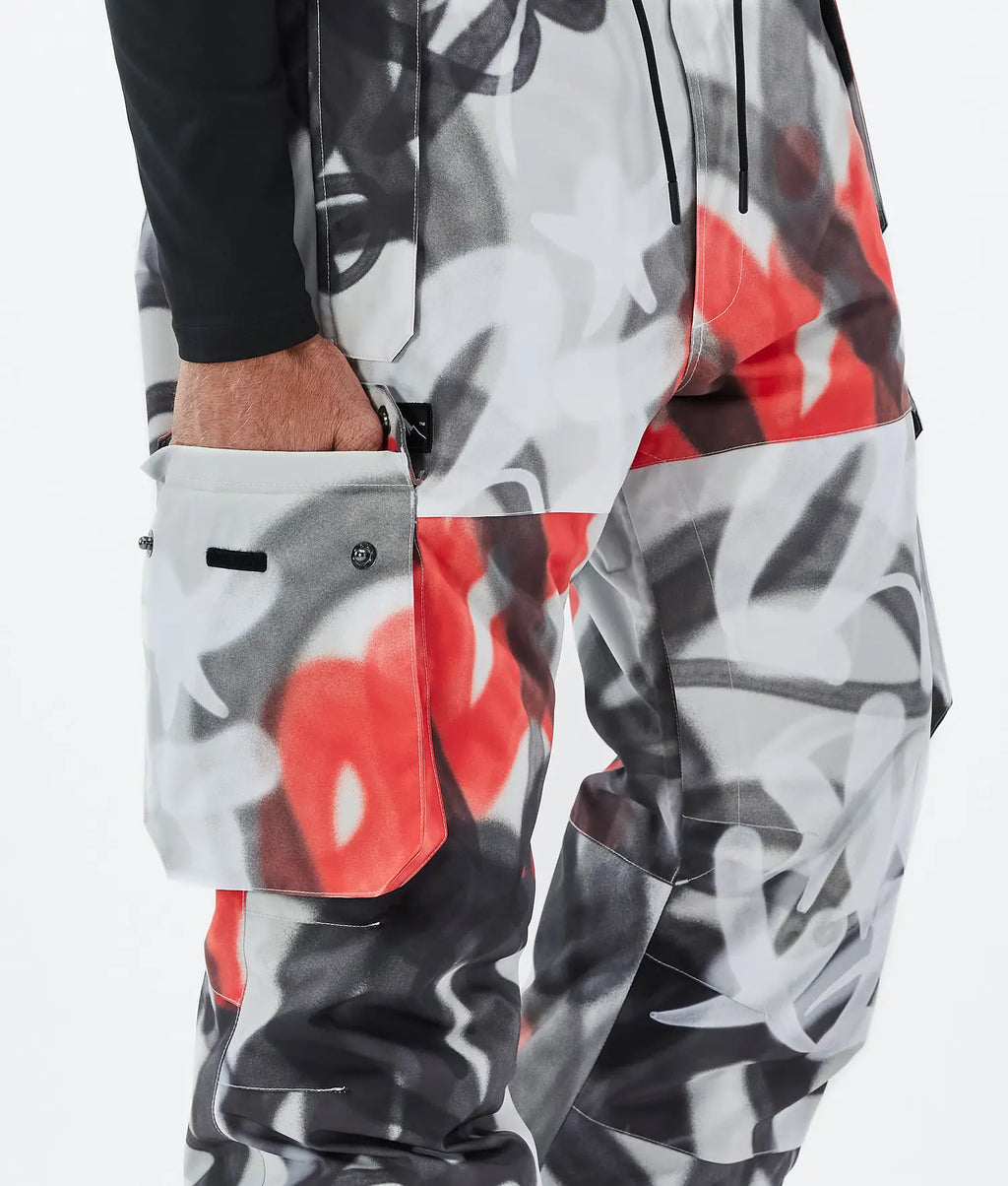 Iconyx Snowboard Pants Men Spray Black Red