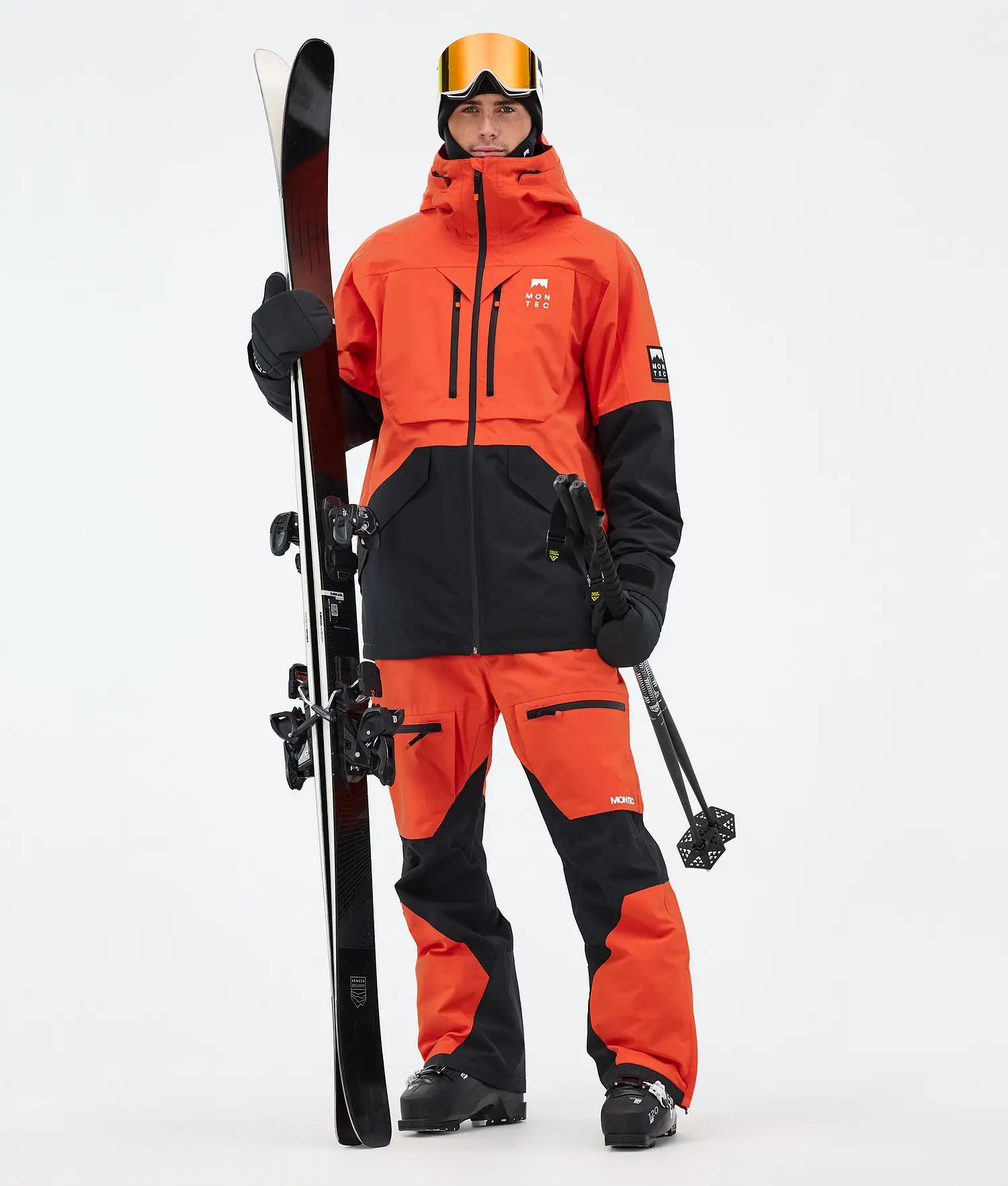 Bow Ski Pants Men Orange/Black