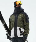 Morph Ski Jacket Men Black/Olive Green/Light Grey