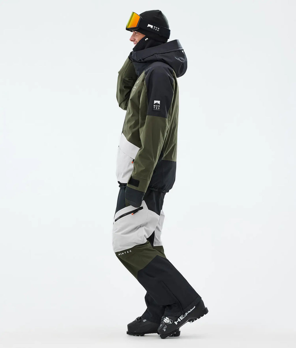 Morph Ski Jacket Men Black/Olive Green/Light Grey