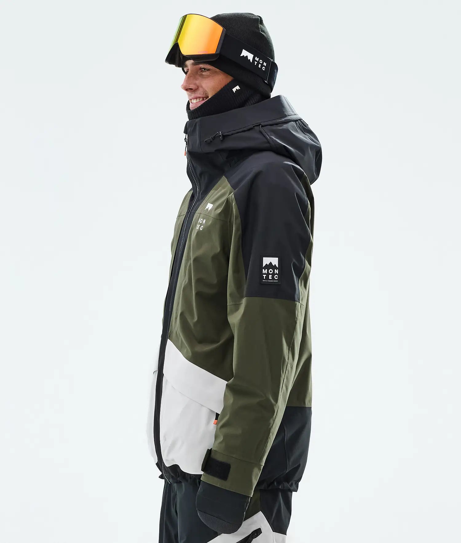 Morph Ski Jacket Men Black/Olive Green/Light Grey