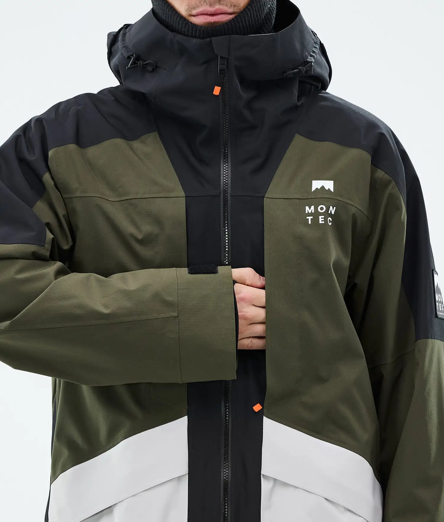 Morph Ski Jacket Men Black/Olive Green/Light Grey