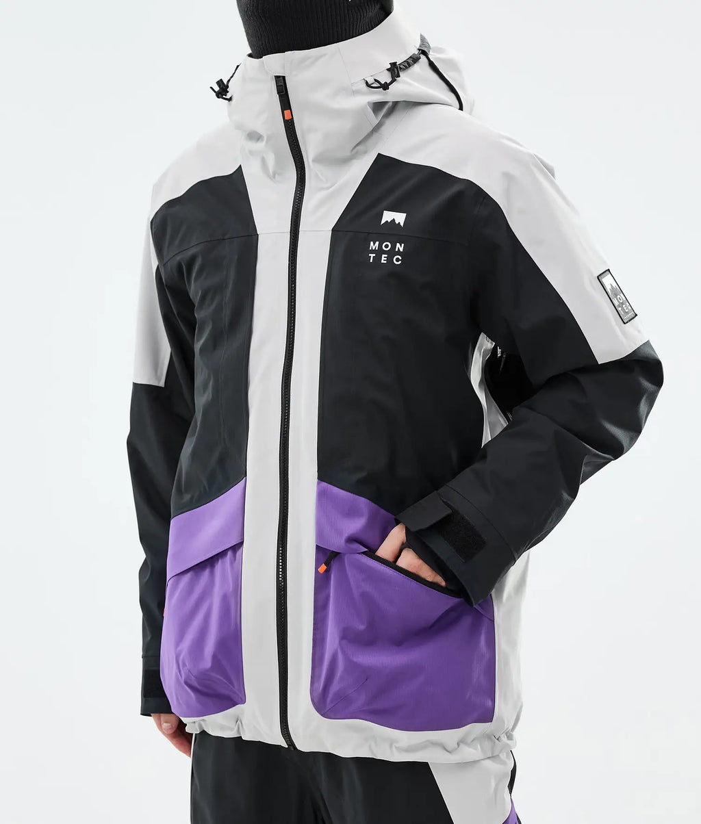 Morph Ski Jacket Men Light Grey/Black/Vivid Purple