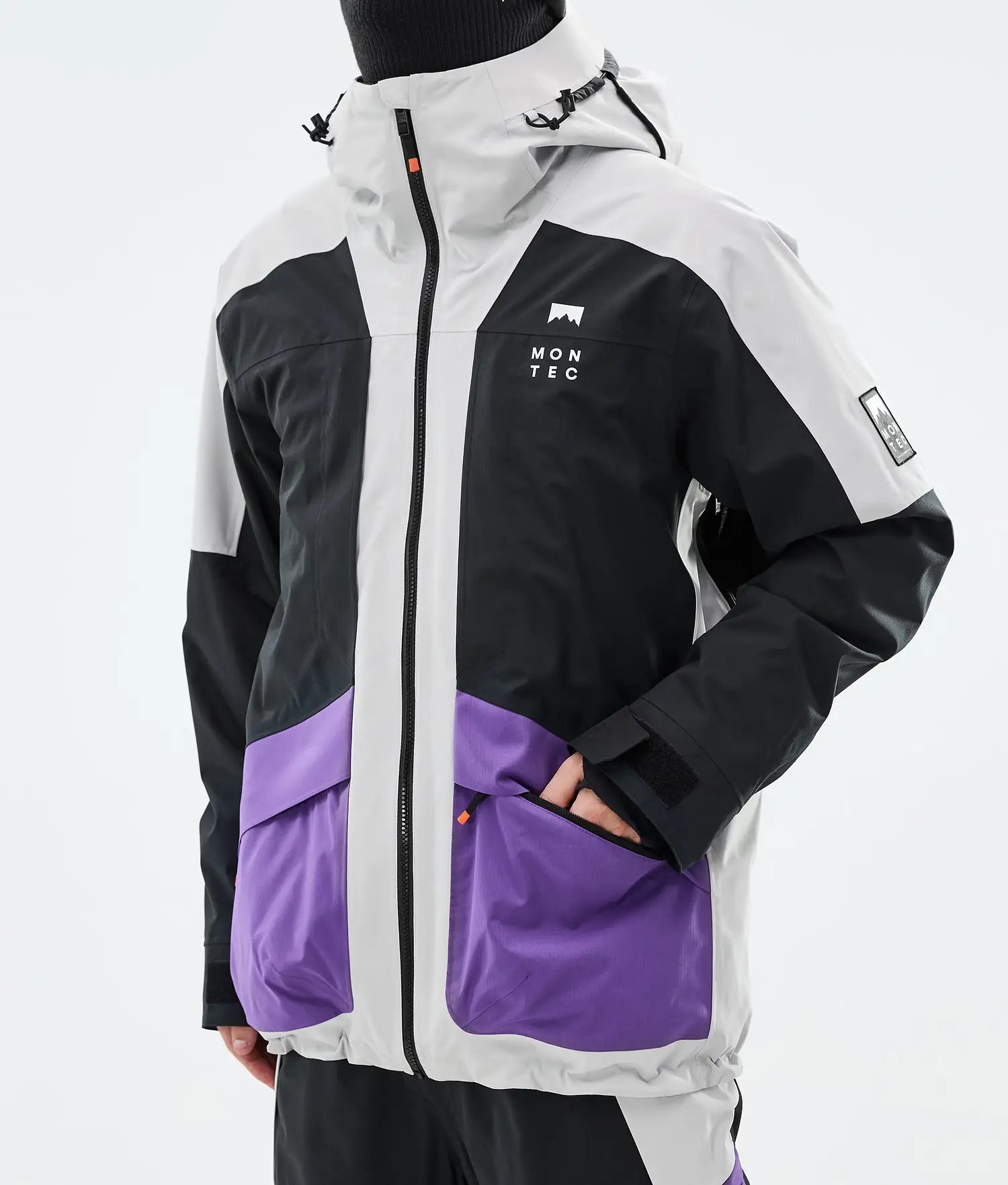 Morph Ski Jacket Men Light Grey/Black/Vivid Purple