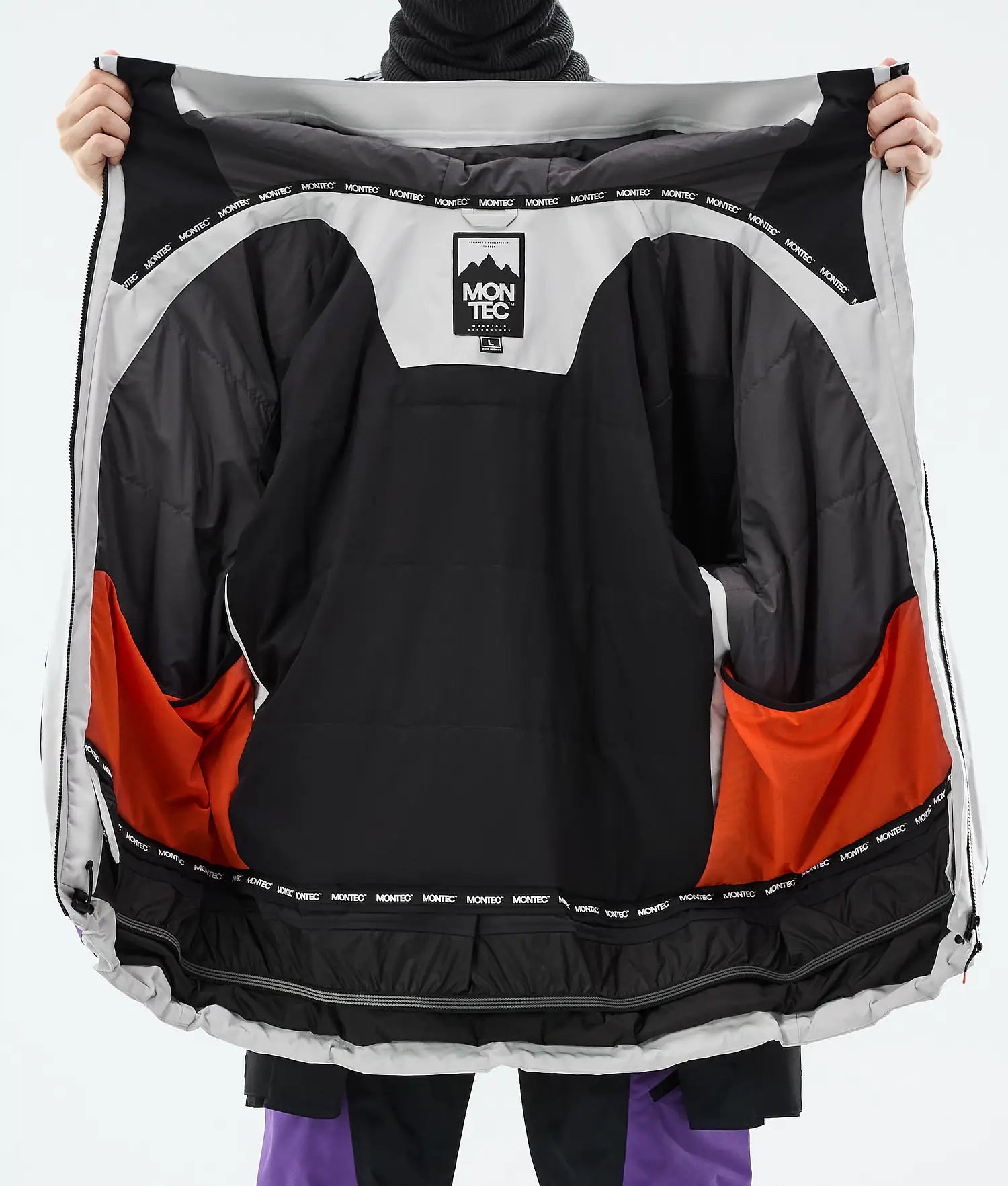 Morph Ski Jacket Men Light Grey/Black/Vivid Purple