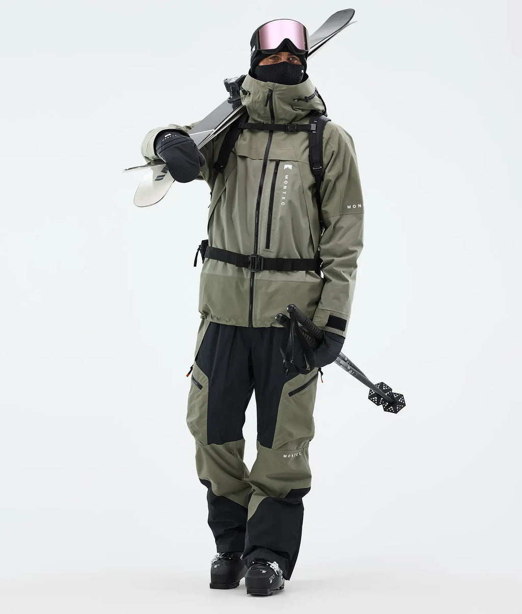 Plow Ski Pants Men Greenish/Black